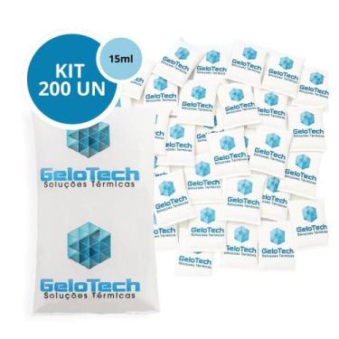 Imagem de Kit 200 Gelo Gel Bolsa Artificial Reutilizável Flexível Compressa 15g 