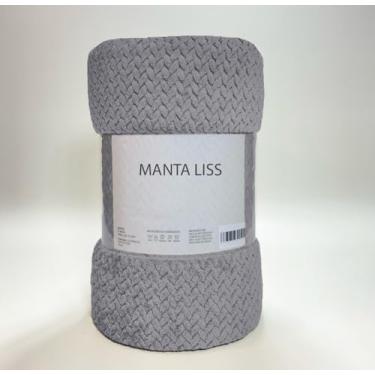 Imagem de Cobertor Casal Grosso Toque Aveludado Ultra Soft 280grs 3D Relevo Manta Macio e Quente (Liss Cinza)