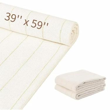 Imagem de Pano de tufting para armas de tuffing, tecido de algodão macio e forte de poliéster com linhas de marcação, pano de monge para tufos de carpete, bordado de máquina e bordado diy