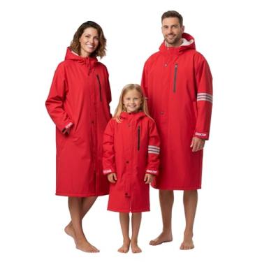 Imagem de Owntop Parca de natação quente à prova d'água parca de natação quente para crianças jovens adultos - Poncho de surfe à prova de vento grande - roupão masculino e feminino