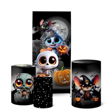 Imagem de Trio Capas Cilindro + Painel Lateral Romano Halloween (K5HAL0005)