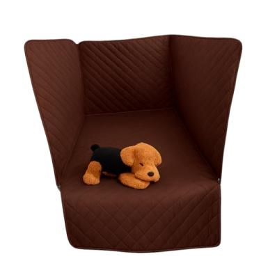 Imagem de Capa Protetora Para Pets Cachorro Gato Banco De Carro Traseiro Cobre Todo o Banco Com zíper(754 - Marrom)