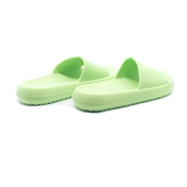 Imagem de Chinelo Slide Nuvem Feminino, Ortopédico, Coral, EVA, Confortável, Flexível, Solado Largo com Perfuros, Uso Diário (Verde, BR, Adulto, Faixa Numérico, 33, 34)