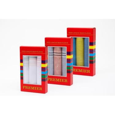 Imagem de Lenço de Bolso Premier C3 Masculino Cores Sortidas Caixa Vermelha Vari