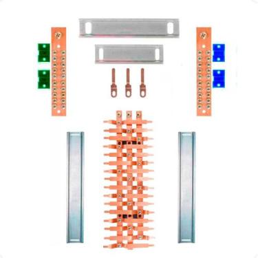 Imagem de Kit Barramento Trifásico 80A para 32 Circuitos - Zathura