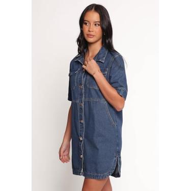 Imagem de Petal & Pup Camisa feminina Fleming Mini vestido jeans, Jeans, PP