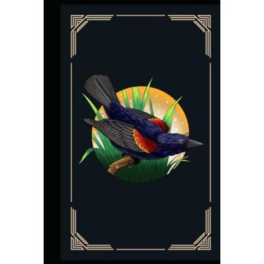 Imagem de Blank Bird Journal Writing Notebook - Blank Lined Red Wing Blackbird journal - Journal for writing - notepad