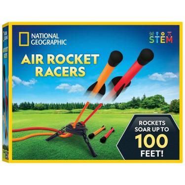 Imagem de Brinquedo de Foguete Aéreo National Geographic - Lançamento em Dupla de Foguetes de até 30 metros de altura, Inclui Lançador, Blue Marble