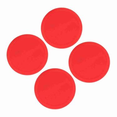 Imagem de SPYMINNPOO Discos de Air Hockey de Plástico, Duráveis, Leves, Fáceis de Usar para Mesas Domésticas, Salas de Jogos (Grande (82mm))