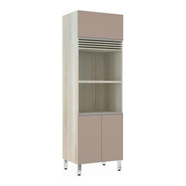Imagem de Paneleiro 70cm 3 Portas Com Espaço Para Forno E Micro-ondas Lis Luciane Móveis Legno Crema Com Connect