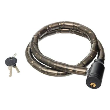 Imagem de Cadeado Grosso Corrente Trava Bike Moto Chave 18Mm X 1 Metro