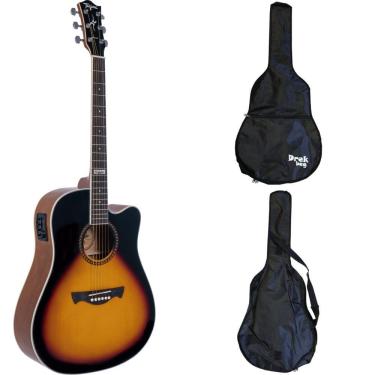 Imagem de Kit Violão Tagima Kansas Folk Sunburst + Capa Solid Sound Base