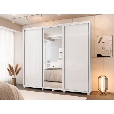 Imagem de Guarda Roupa 3 Portas De Correr Berlin Branco Camas Fênix