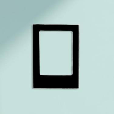 Imagem de 1 porta-retratos de acrílico mini - suporte magnético portátil para mesa, geladeira e parede, moldura pequena para exibição de cartão - preto