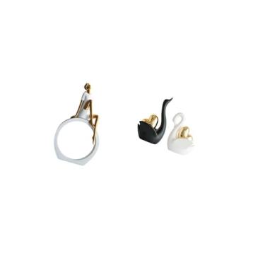 Imagem de Fenteer Estatueta de Cisne, Estátua Feminina, Centro de Mesa, Quarto, Leitores, Presente, Estante, Escultura Abstrata de Fazenda, Decoração Versátil, D