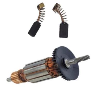 Imagem de kit induzido 220V e escova de carvão p/Tico Tico GST 650 - BOSCH