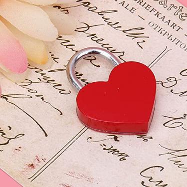 Imagem de AYNEFY Cadeado Em Forma de Coração, Cadeado Decorativo de Metal Com Chaves, Mini para Malas, Caixas de Joias, Diários (OEM vermelho: 75503-35061-D0, 7550335061D0)