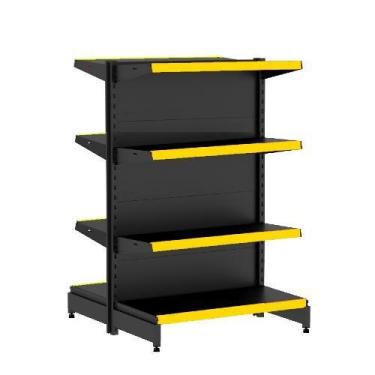 Imagem de Gondola Centro 142 Amapa Flex Inicial Preto 8 Bandejas Pe Am - Amapá