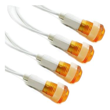 Imagem de Mini Luz De Grade Para Camionetes Fio Branco Laranjada