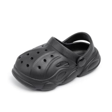 Imagem de Tamancos de jardim fofos para bebês, meninos, meninas, sem cadarço, verão, atividades ao ar livre, crianças, brincando, praia, piscina, sapatos, A01/preto, 20