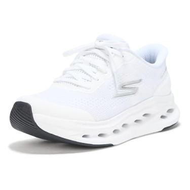 Imagem de Skechers Tênis feminino Max Cushion Glide Step Hartford Hands Free Slip-ins, Branco/preto, 35