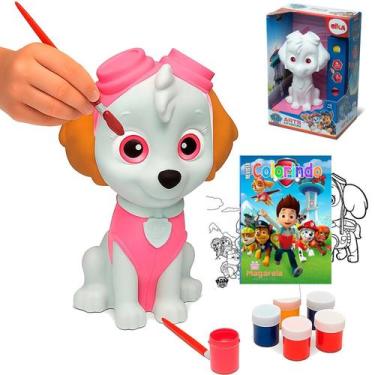 Imagem de Boneco Patrulha Canina Skye Para Colorir E Pintar Didático Elka e Revi