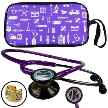 Imagem de Estetoscópio BIC Eternity Duplo Rainbow Furta Cor Black Adulto Pediatr