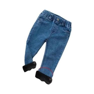Imagem de Calças Jeans Para Meninos E Meninas, Outono Fino, Inverno Grosso, Moda