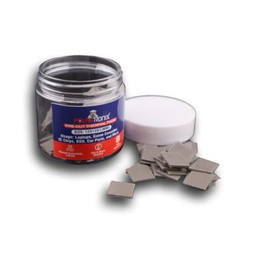 Imagem de 100 unidades de almofadas térmicas pré-cortadas para consoles de jogos, PS5 Ram, memória, rams de computador, chips IC de laptop, bobinas Mosfets amplas, pacote aplicável de 100 / 12 x 12 x 1 mm