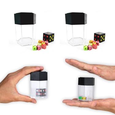 Imagem de Sumrica Magic Exploding Dice Set (2 Pack,Colour) – Color-Changing Bursting Dice, Close-up Magic Tricks, Stage Performance & Prank Trick with Transparent Case