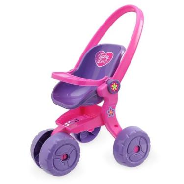 Imagem de Carrinho de Boneca Baby Love Alive – Brinquedo de Passeio Infantil Reborn, Alta Durabilidade Resistente (LILÁS)