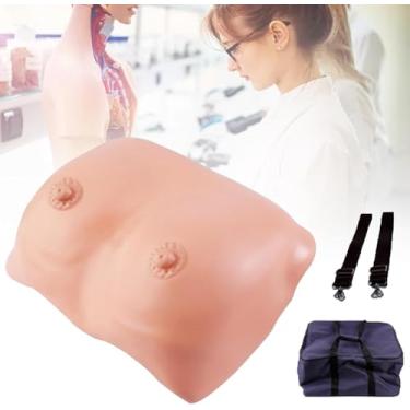 Imagem de Modelo feminino de treinamento e prática de exame de mama, modelo de exame de mama vestível - manequim de lesão de tumor de mama para ensino de manequim médico educacional
