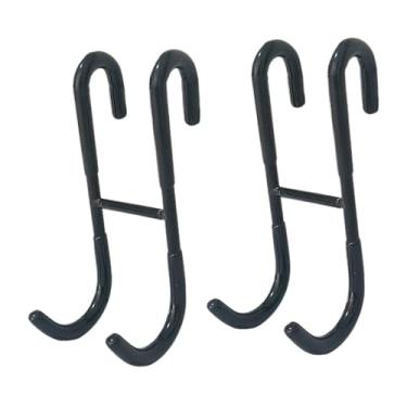 Imagem de WeiLaiKeQi 2x Ganchos para porta de chuveiro, cabideiro decorativo sem montagem, ganchos para pendurar, Preto