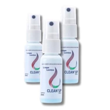Imagem de Kit 3 Limpa Lentes Telas clean Up 25 ml Oculos TVs Notebook Não mancha