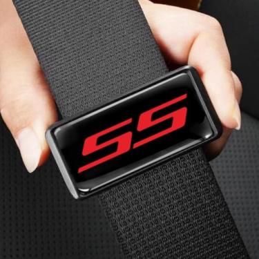 Imagem de QZXIAOGU 2 peças ajustador de cinto de segurança de carro para carro capa universal para cinto de segurança de carro para uma condução mais confortável, alça de ombro para cinto de segurança (SS)