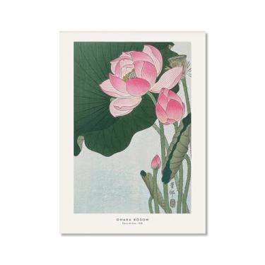 Imagem de Pôster Hasui Kawase Ohara Koson Impressões Katsushika Hokusai Pintura em Tela Onda Japonesa Arte de Parede Hiroshige Imagens para Decoração de Casa (SKU19,50.8x76.2 cm =(50x75cm), sem moldura)