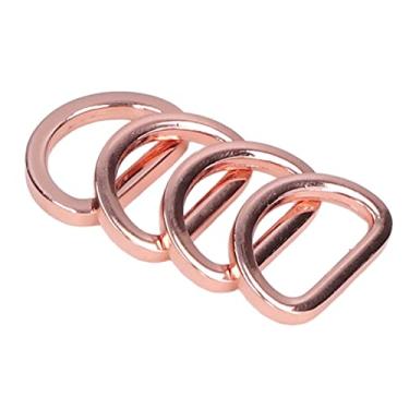 Imagem de AYNEFY Anéis D Brilhantes de 10 Peças, Fivelas de Metal Decorativas para Bolsa DIY, Acessórios de Hardware, Busca de Joias (Ouro rosa)