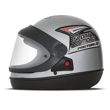 Imagem de Pro Tork Capacete Sport Moto 56 Prata