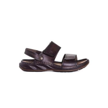 Imagem de Sandália Pegada Masculina em Couro Cravo, 40