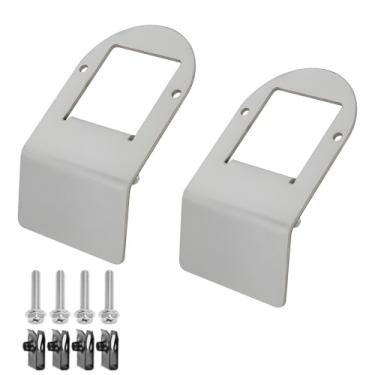 Imagem de FormiPow 2 peças de suporte de luz de melancia, suportes angulares estilo braçadeira de aço inoxidável, suportes de montagem de luz de melancia para caminhão RV luzes brilhantes na parte inferior da