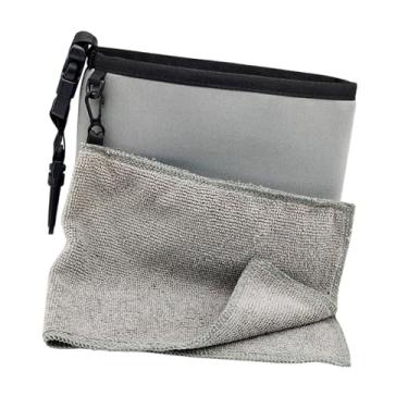 Imagem de RNXRZANK Bolsa para Limpeza de Tacos de Golfe, Bolsa para Limpeza de Bolas de Golfe com Forro Impermeável, Acessórios Portáteis E Toalha de Limpeza. Ideal para, Cinza
