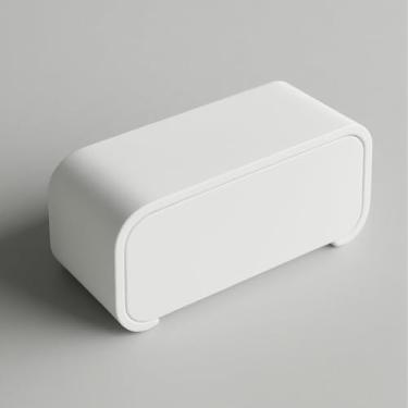 Imagem de Porta Escovas de Dentes para Banheiro com Fita Dupla Face Organizador Sem Furar Anti Derrapante para Família (BRANCO,P)