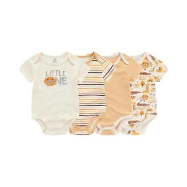 Imagem de Macacão De Verão Para Bebê Menino Menina 4 Peças 100% Algodão Macacões