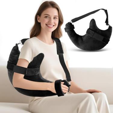 Imagem de Travesseiro de cirurgia de ombro, travesseiro de punho rotador com alça de braço, travesseiro de ombro para dor no ombro, almofadas de braço para adultos após cirurgia, travesseiro de recuperação de