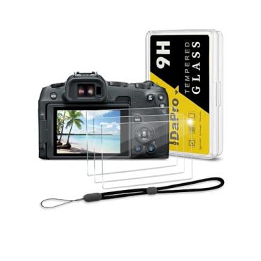 Imagem de iDaPro Protetor de tela para Canon EOS R8 + cordão de mão [3 + 1 unidade] vidro temperado