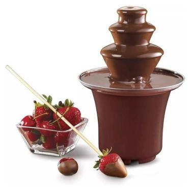 Imagem de Fonte Cascata Chocolate Fondue para Aniversários e Eventos com Frutas 