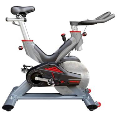Imagem de Bicicleta Spinning Profissional com Roda de Inércia 20kg, Freio por Fricção e Monitor LCD – Até 180kg