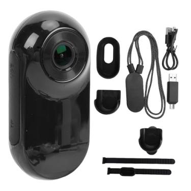 Imagem de Diydeg Mini Câmera Corporal 1080P, Câmera de Ação de Polegar Vestível de 128 GB, Gravador de Vídeo Portátil para Segurança, Trabalho, Guarda, Viagens, Esportes (preto) (Preta)