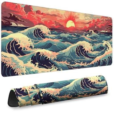 Imagem de Mouse pad estendido para jogos e escritório - Tapete de mesa grande de 80 x 30 cm com superfície lisa e design elegante para PC, decoração de escritório em casa e trabalho