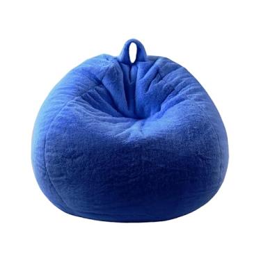 Imagem de Capa para cadeira de pufe confortável de pele sintética (sem enchimento), organizador de armazenamento de animais de pelúcia para brinquedo de pelúcia saco de feijão macio para crianças adolescentes